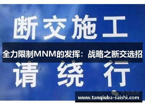 全力限制MNM的发挥：战略之断交选招